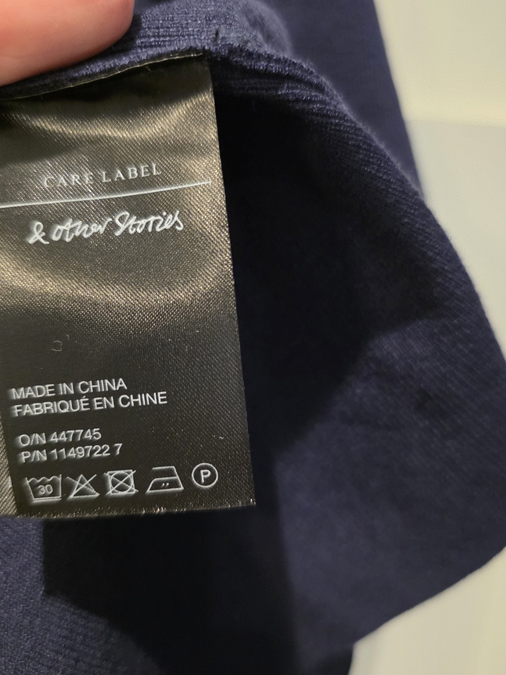 & OTHER STORIES Fitted Uniform Detail Polo Sweater Women's L Navy Paris Atelier - Picture 10 of 15